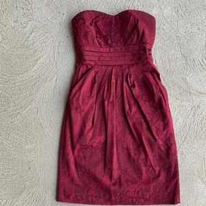 Le Chateau Red Strapless Dress